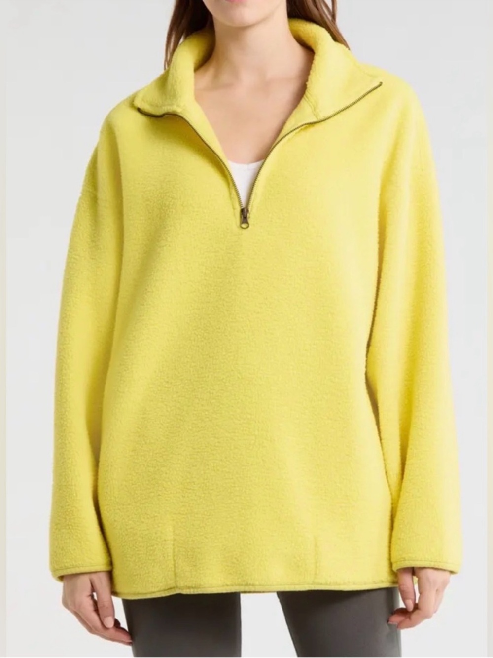 Free People Coco Faux Sherpa Oversized Pullover Sweater